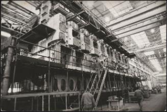 The factory floor of Grandi Motori Trieste factory, built in 1966
