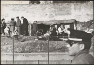 Refugees from the destruction of towns during the Belice earthquake set up temporary shelter camps
