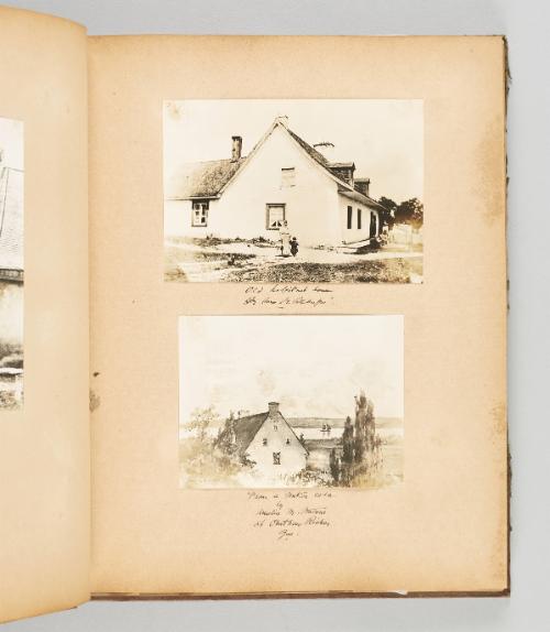 [Old homes; photo of sister Amelia's water color] [Page 9 of Quebec I; from collection of Canadian albums compiled by Edith S. Watson, 1890s-1930s]