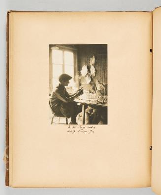 In the Image makers shop. Lauzon, Que. Page 48 of Quebec II; from collection of Canadian albums compiled by Edith S. Watson, 1890s-1930s
