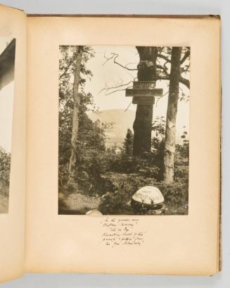 [In the grounds near "Chateau Bellevue", "Tite de Cap", Recreation resort of the priests + pupils from the Que. Seminary] Page 5 of Quebec II; from collection of Canadian albums compiled by Edith S. Watson, 1890s-1930s
