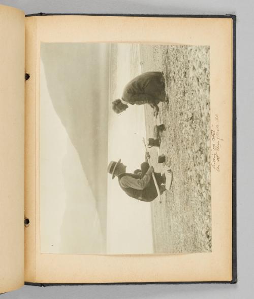 Cooking our catch, on the shores of Kaslo, B.C. [Page 39 of Happy Voyages with Queenie album]