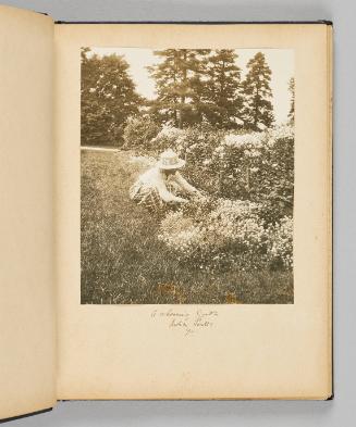 A charming garden, Indian Lorette, Que. [Page 15 of Happy Voyages with Queenie album]
