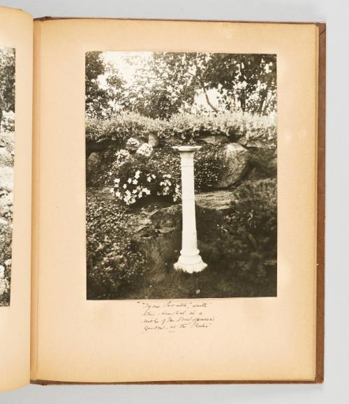"Tyme Passeth," saith this sundial, in a niche of Mrs. David Spencer's garden, at the "Rocks" [Page 33 of Victoria, BC album]
