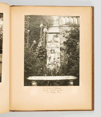 A figure of "Autumn" in the Italian garden at Hatley Park [Page 29 of Victoria, BC album]
