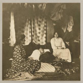 This group might be Japanese, but was photographed in a community house at Alert Bay,  Alert Bay, B.C.