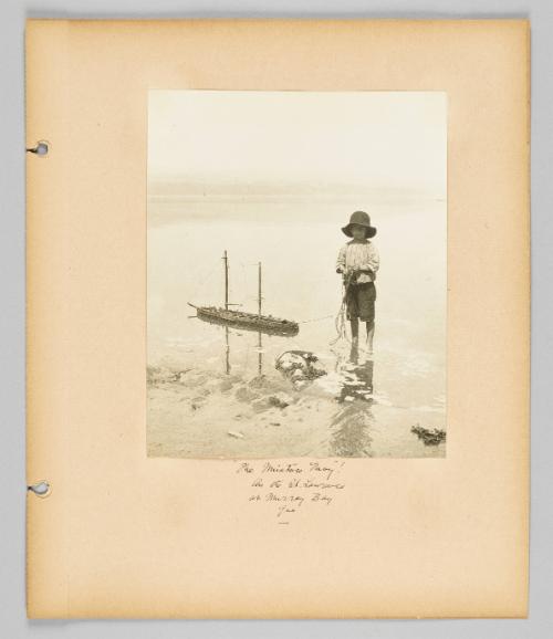 "The Miniature Navy!" On the St. Lawrence at Murray Bay, Que. [Page 35 of Children album]