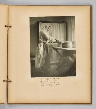 Not cheeses, hot giant loaves of brown bread, baked in a big Community oven in Brilliant, B.C [Page 43 of Wells and Pots album]
