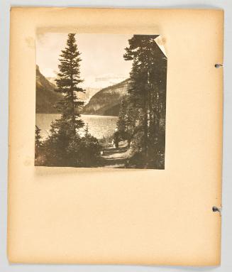 [Edith Sara Watson on a trail by Lake Louise] [Page 18 of Banff, Lake Louise album]