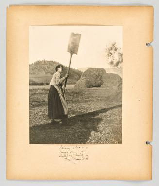 Winnowing wheat on a breezy day, in the Doukhobor Community at Grand Forks, B.C [Page 52 of The Doukhobors II album]