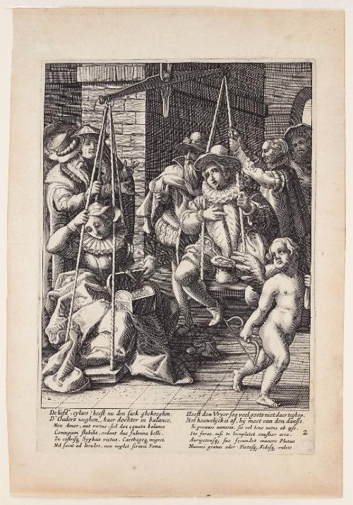The Scales of Marriage, Plate no. 2 from a Series of Proverbs after Karel van Mander