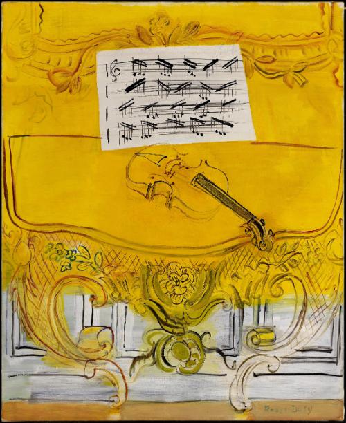 La Console jaune au violon