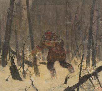 Francois Paradis in the Forest (Illustration for Maria Chapdelaine)