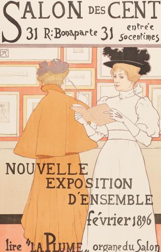 Poster for the 19th exhibition of the Salon des Cent, February, 1896