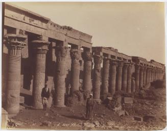 Philae Vue d'ensemble de colonnade temple d'Isis