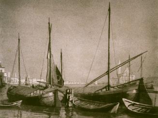 Boats at the Moorings, Venice