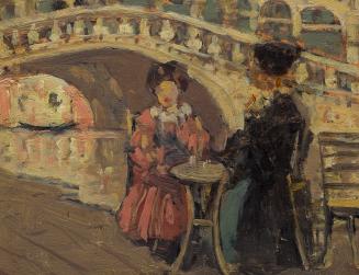 Two Women Seated Near the Rialto Bridge, Venice