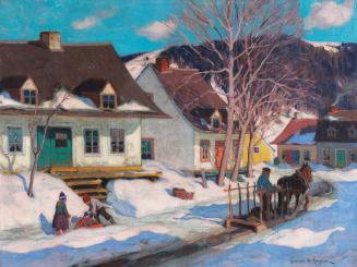 A Quebec Village Street, Winter