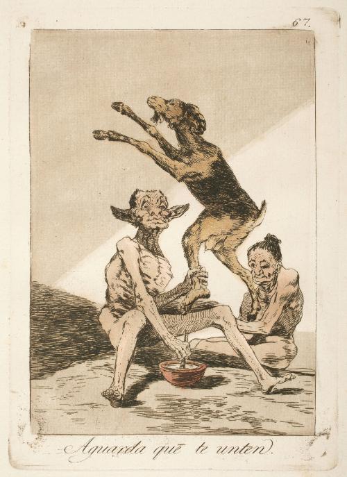 Wait till you've been anointed   Plate 67 from "Los Caprichos"