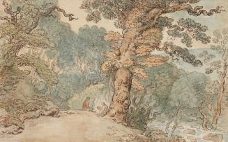 A Wooded Landscape with Travelers