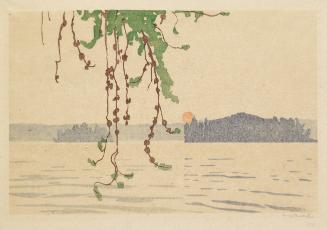 Smoke Haze, Lake of the Woods from Winter Wood-cut Portfolio