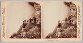 An old Niagara Guide - looking into the awe-inspiring Cave of the Winds - Niagara Falls, U.S.A.