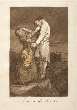 Out hunting for teeth   Plate 12 from "Los Caprichos"