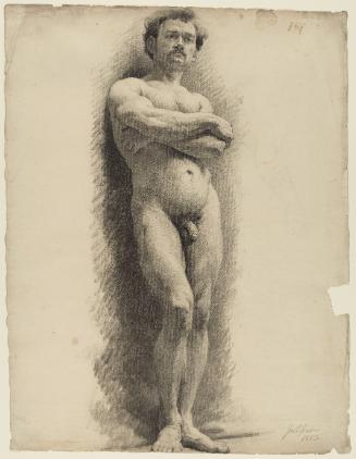 Striding Male (recto); Standing Male, arms crossed (verso)