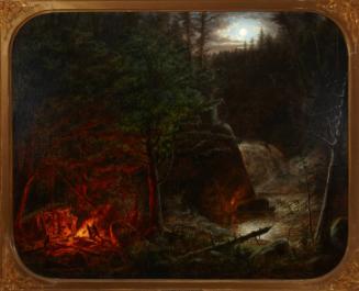 Sportsmen at Jacques Cartier Falls