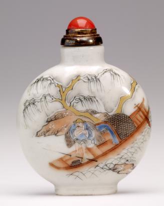 Snuff Bottle with a Fisherman