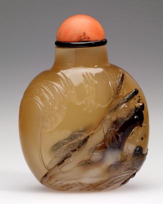 Snuff Bottle with a Scholar and an Attendant