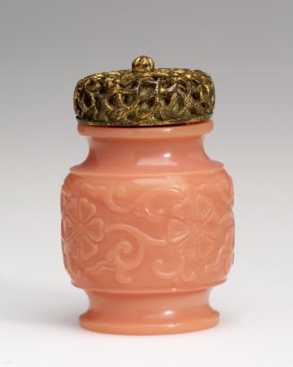 Snuff Bottle, with carved floral design