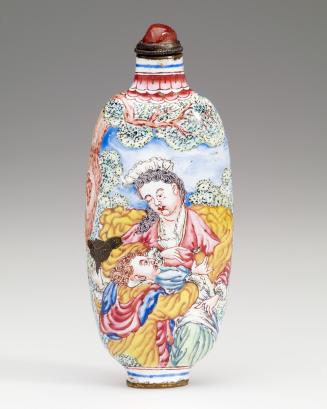 Snuff Bottle, with depiction of European subjects