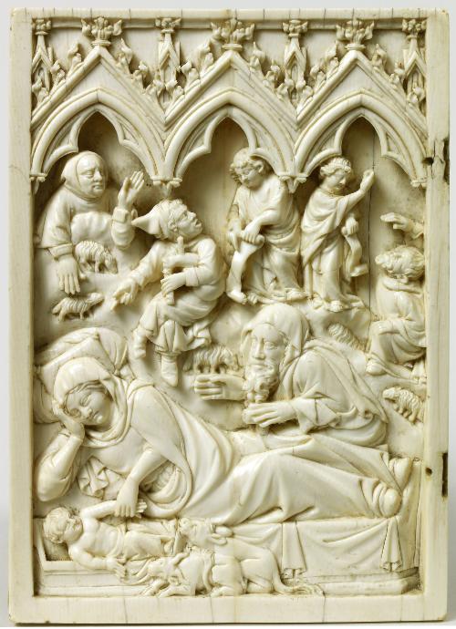 Wing from a Diptych: The Nativity, and Annunciation to the Shepherds