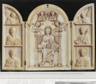 Wings from a Triptych (pair): Archangel Uriel, St. Paul and St. Basil, Archangel Raphael, St. Peter and St. Nicholas