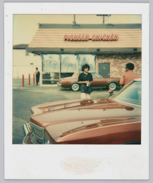 [Parking lot of Pioneer Chicken]
