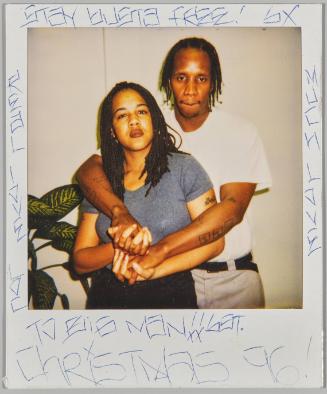 To Big Man!! GST. Christmas 96! Real Love Loc / Stay busta Free! GX / Much Love [Man behind woman, they are holding hands]