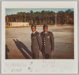 Hi Mom Love You [Two young men in military uniforms]
