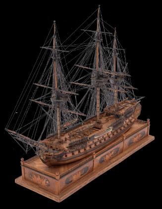 Antique Napoleonic Prisoner of War Model on Straw Base