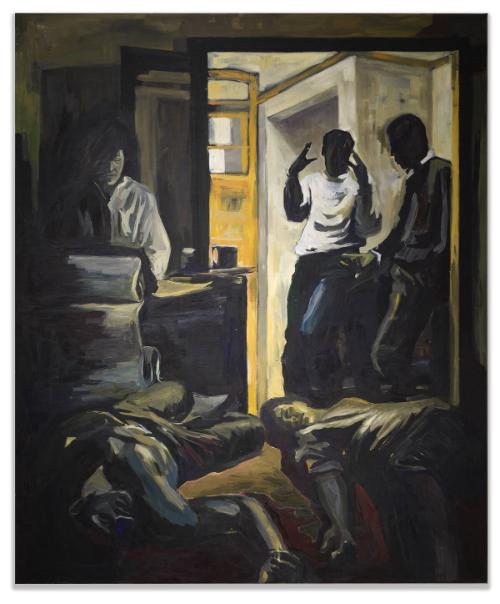 Untitled (interior with figures)