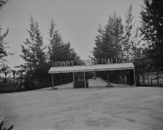 [Hobby Horse Hall, Entrance Sign, negative]