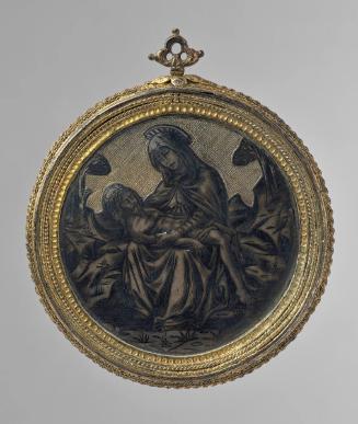 Roundel: The Lamentation (recto); The Martyrdom of St. Sebastian (verso)