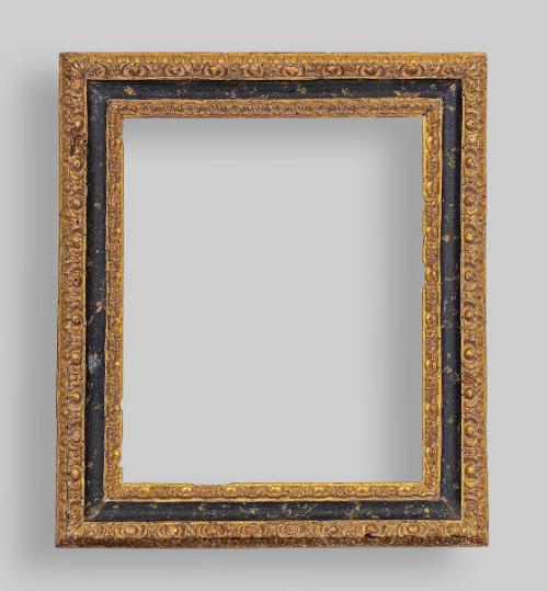 Salvator Rosa-style frame with trompe l'oeil marbling