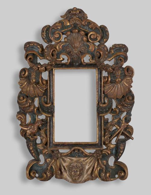 Frame with Saint Veronica's Veil and Instruments of Jesus's Passion