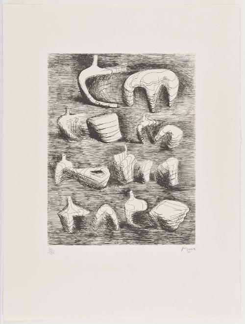 Studies for Sculpture Two and Three Piece Reclining Figures