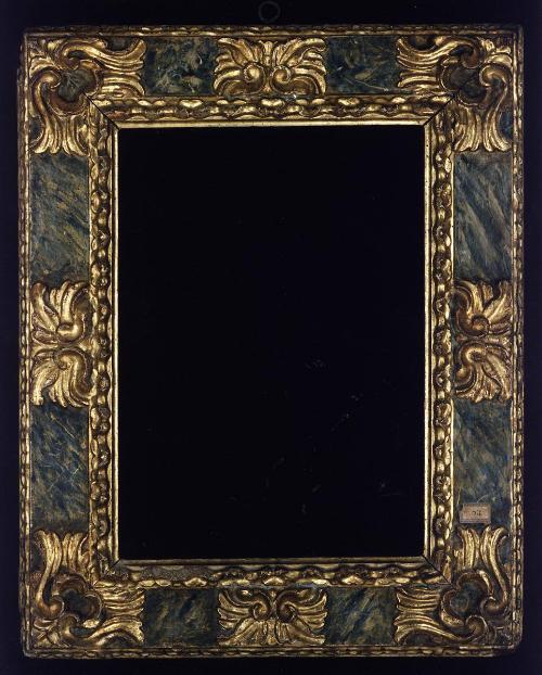 Seville-style cassetta frame with trompe l'oeil marbling