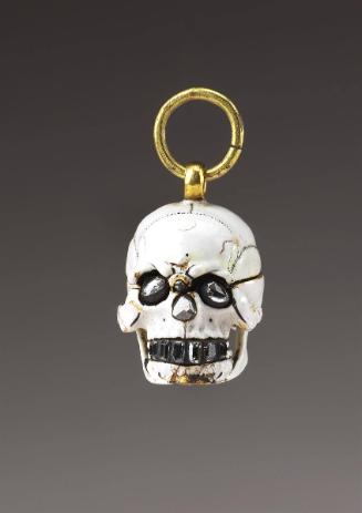 Skull Pendant: Crucifixion on Altar, and Skeleton