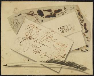 Trompe L'Oeil Letter to Mrs. Robinson, York, Upper Canada