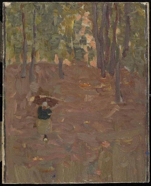 Faggot Gatherer in a Forest