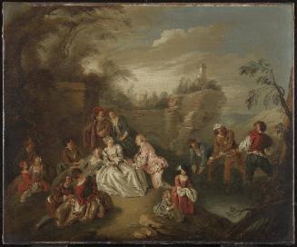 Fête Galante with Fishermen